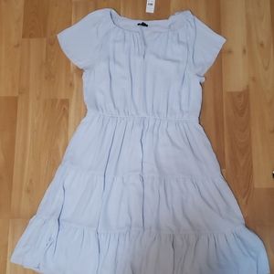 Ann taylor light blue flare dress